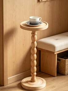 1PC Solid Wood Side Table With A Modern Retro Style, Designed For Versatile Use As A Coffee Table, Balcony Table, Or Entryway Welcome Table.It Is Perfect For Living Room Decoration And Makes An Ideal Gift For Housewarming Celebrations. - Multicolor - View 6