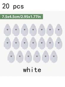 15 * 6.5cm、5 * 5cm、7.5x4.5cm 多種形狀與尺寸電極片，替換用黏性凝膠墊，按摩器配件 - 彩色 - 查看 13