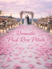 1000PCS Bulk Artificial Silk Decorative Filler Pink Rose Petals For Wedding Party Halloween Celebration Gift Box Proposal Romantic Birthday Surprise Beach Summer Back To School Dorm Room Home Table Scatter Decor Supplies - Pink random - View 6