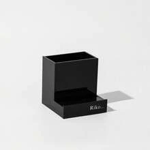 Haus Hana Transparent Milky White And Black Pen Holder With Minimalist And Stylish Functional Storage Design, Featuring A Phone Stand And A Sense Of Design - View 12
