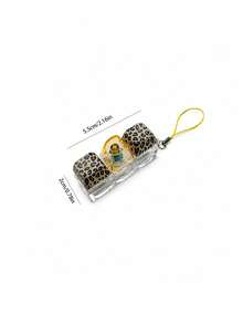 MINKOJA 1Pc Leopard Print Pattern Keyboard Fidget Toy, 3-Key Stress Relief Keyboard, Can Be Used As Keychain/Bag Pendant, Pressable Keyboard Key Toy, For Stress Relief And Killing Time - three bond - View 10