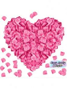 1000PCS Bulk Artificial Silk Decorative Filler Pink Rose Petals For Wedding Party Halloween Celebration Gift Box Proposal Romantic Birthday Surprise Beach Summer Back To School Dorm Room Home Table Scatter Decor Supplies - Pink random - View 1