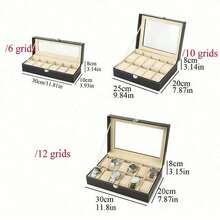 KYPHIREL 1pc Leather Watch Display Box, WatchStorage Case, Large Capacity Jewelry Display Box,Mechanical Watch Holder With Lock, High-End HomeOrganizer - Multicolor - View 7