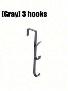 Over-The-Door Hooks, Multi-Functional Space-Saving Vertical Storage Hooks, No-Drill Door Hanging Storage Rack, Suitable For Bathroom, Bedroom, Entryway, Sturdy Door Back Clothing Rack, Towel Rack, Home Bathroom Accessories, Home Decor Storage - Vertical Hook - View 13