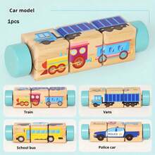 MINKOJA Children's Wooden Animal Rotating Puzzle Blocks, Early Education Intelligence-Developing Children's Cognitive Puzzle Fun Toys - Multicolor - View 14