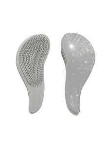 Haus Hana 1pc Marble Pattern Soft Bristle Hair Brush, Tangle-Free Portable Plastic Scalp Massage Cushion Comb - Multicolor - View 12