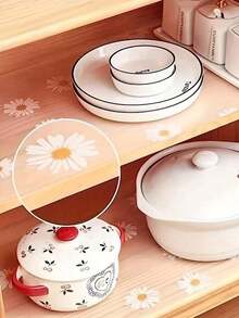 1PC Oil Proof Waterproof Cuttable Moisture Proof Easy Clean Durable Non Slip Versatile Multi Purpose Refrigerator Cabinet Drawer Liner Mat For Kitchen Home Table Countertop Shelf Organizer Supplies Decor - Multicolor - View 5
