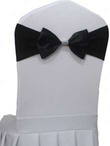 5Pcs 25Pcs Satin Chair Sashes Bows With Rhinestone Buckle Adjustable Stretchy Chair Bands Ribbon For Wedding Birthday Party Banquet Hotel Christmas Decorations - Multicolor - View 17