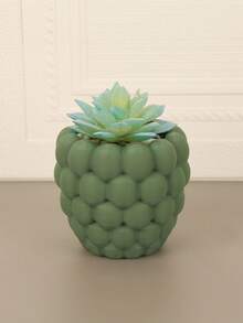 1 Buah Pot Tanaman Sukulen Berbentuk Buah Ukuran Standar dengan Lubang Drainase, Alas Anti Selip, Warna Cerah untuk Pajangan Tanaman Hijau di Meja, Balkon, Dekorasi Rumah, Kokoh, Ringan, Dapat Ditumpuk, Organizer Serbaguna untuk Ruang Tamu, Kantor, dan Dalam Ruangan - A - View 6
