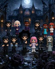 1pc Funko Mystery Minis Wednesday Vinyl Figure 1pc Random Style Collectible Character Mini Figure, Cute Desktop Display Ornament, TV Series Theme Decoration, Compact Figurine Collection - Multicolor - View 1