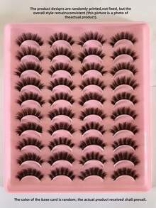 1box Selectable Natural Fluffy Soft Dramatic 3D Mink Style Long Wispy Messy Multi Layered Short Thick Volume False Eyelashes Cilia Faux Cils Extension Makeup Tool Reusable Easy Apply For Women Girls Daily Work Meeting Club Party Wedding Holiday - limited edition - View 9
