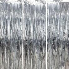 100*200cm Silver Tassel Ribbon, Shiny Metallic Texture Design, Suitable For Photography Studio Props, Birthday Party, Bridal Shower, Wedding Decoration, Backdrop, Party Decoration, Photo Booth Props - Silver - View 12