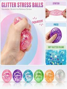 1/3/6/9PCS Squeezes The Stress Ball With Steamer Box Package, Soft Squishy Fidget Toy, Party Favor & Gift, Cute Play Toy For Collection & Gift, Classroom Reward &Goodie Bag Filler(Random Colors) - random color - View 4
