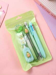 POKOJA LAND New 7-In-1 Stationery Set With Highlighter And Eraser Etc. Functional Supplies Kit Office Desk Set, Home Office, Work Supplies - Multicolor - View 10