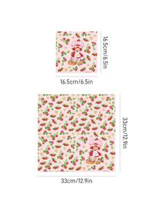 Strawberry Shortcake X SHEIN Papaper Napkins - Strawberry Doll - View 3