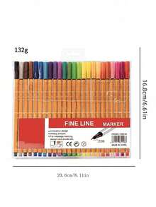 24 Color Fineliner Pens Marker Pens Assorted Colors Back To School - multicolor - View 8
