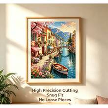 Puzzle 1000 Piece Paper Puzzle Decompression Puzzle Oil Painting Landscape Puzzle - Baby Pink - View 3