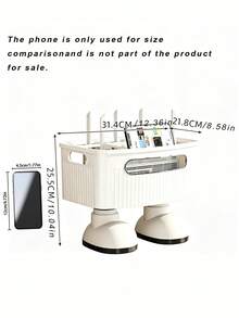 Cross‑Border Household Wi‑Fi Socket, TV‑Set‑Top‑Box Storage Rack, Wireless‑Device Holder, Cable‑Organizing Router Storage Box - Multicolor - View 4