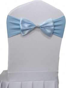5Pcs 25Pcs Satin Chair Sashes Bows With Rhinestone Buckle Adjustable Stretchy Chair Bands Ribbon For Wedding Birthday Party Banquet Hotel Christmas Decorations - Multicolor - View 11