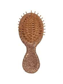 1pc Portable Luxury Rhinestone Mini Air Cushion Hair Brush, Scalp Massage Comb, Anti-Static Smooth Styling Brush, Makeup & Hairstyling Tool For Home And Travel - Multicolor - View 10