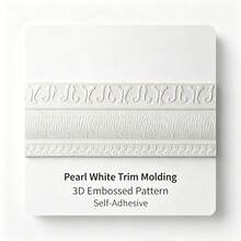 1ROLL Self Adhesive Foam Molding - 230*8CM 3D Wall Decor Border For Door Frame Skirting Board, Removable Home Hotel DIY Decoration - multicolor - View 4