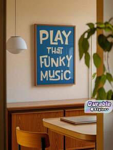 Play Music, Oil Painting, Retro Bar, Shopping Cart, Poster Layout, 70s Music Poster, Wall Painting, Frameless - "Play music" - View 1