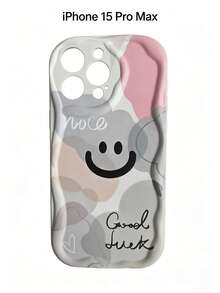 1 Pc,Fashionable Phone Case, Featuring Smile Face Pattern, Shockproof, Water-Resistant And Scratch-Resistant, Compatible With Iphone 15/Plus/Pro/Pro Max - Multicolor - View 5