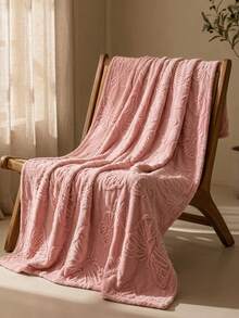 Cirelle Butterfly Textured Fleece Throw Blanket, Soft Plush 3D Embossed Butterfly Pattern Blanket For Couch Sofa Bed, Cozy Warm Lightweight Decorative Throw Blanket For Living Room Bedroom, All‑Season Home Decor Blanket - Pink - View 1