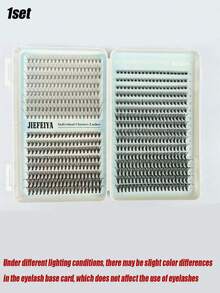 640件組仿貂毛簇狀假睫毛，0.07mm 10D-80D 混合密度，8-18mm 可重複使用睫毛接長，適合初學者，完美適用於日常、旅行、婚禮、派對和節慶妝容 - D - 查看 8