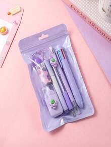 POKOJA LAND New 7-In-1 Stationery Set With Highlighter And Eraser Etc. Functional Supplies Kit Office Desk Set, Home Office, Work Supplies - Multicolor - View 8