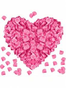 1000PCS Bulk Artificial Silk Decorative Filler Pink Rose Petals For Wedding Party Halloween Celebration Gift Box Proposal Romantic Birthday Surprise Beach Summer Back To School Dorm Room Home Table Scatter Decor Supplies - Pink random - View 2