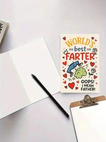 1PC Red Envelope Included Funny Dad Joke Pun Card Age Humor Greeting Card For Father From Wife Or Husband Birthday Father S Day Gift Idea Novelty Gag Joke Card With Envelope Set Humorous Aging Quip Card For Old Man Papa - multicolor - View 3