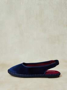 Styleloop Women's Shoes, Navy Blue, Baotou, Heel Flats, Velvet Texture, Vacation Leisure And Comfort, Versatile - Royal Blue - View 3