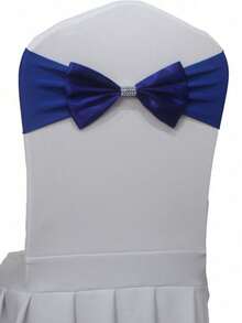 5Pcs 25Pcs Satin Chair Sashes Bows With Rhinestone Buckle Adjustable Stretchy Chair Bands Ribbon For Wedding Birthday Party Banquet Hotel Christmas Decorations - Multicolor - View 15