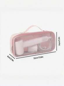 Transparent Mesh Underwear Storage Bag, Portable Travel Lingerie Organizer Pouch With Handle, Large‑Capacity Zipper Storage Case For Socks, Bras, Undergarments, Home & Vacation Use, Multi‑Color Available - Multicolor - View 2