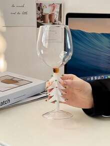 Cirelle 1 Pc Christmas Tree Goblets, Red Wine, Wine, Glassware, For Home Use, Restaurants, Home Decorations, Tableware Items, Christmas Gifts - Multicolor - View 9