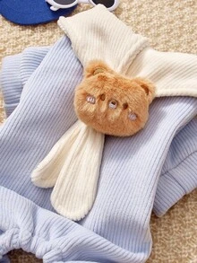 PETSIN 1pc Pet Jumpsuit Clothing, Soft And Comfortable Clothing For Cats And Dogs, Thick And Warm Four Legged Clothes For Autumn And Winter, Suitable For Home Leisure And Daily Versatility - Multicolor - View 5