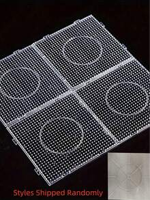 4/8 Pcs Transparent Large Square Fuse Bead Boards,DIY Template Pegboards For Fuse Bead Making Tool Accessories(Beads And Other Accessories Not Included) - 2.6mm - View 9