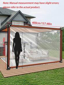 1PC SIZE LARGE SMALL HEAVY DUTY PVC VINYL TRANSPARENT WATERPROOF TARP WITH GROMMETS FOR OUTDOOR CAMPING PLANT GARDEN CHICKEN COP CAT LITTER - Multicolor - View 3