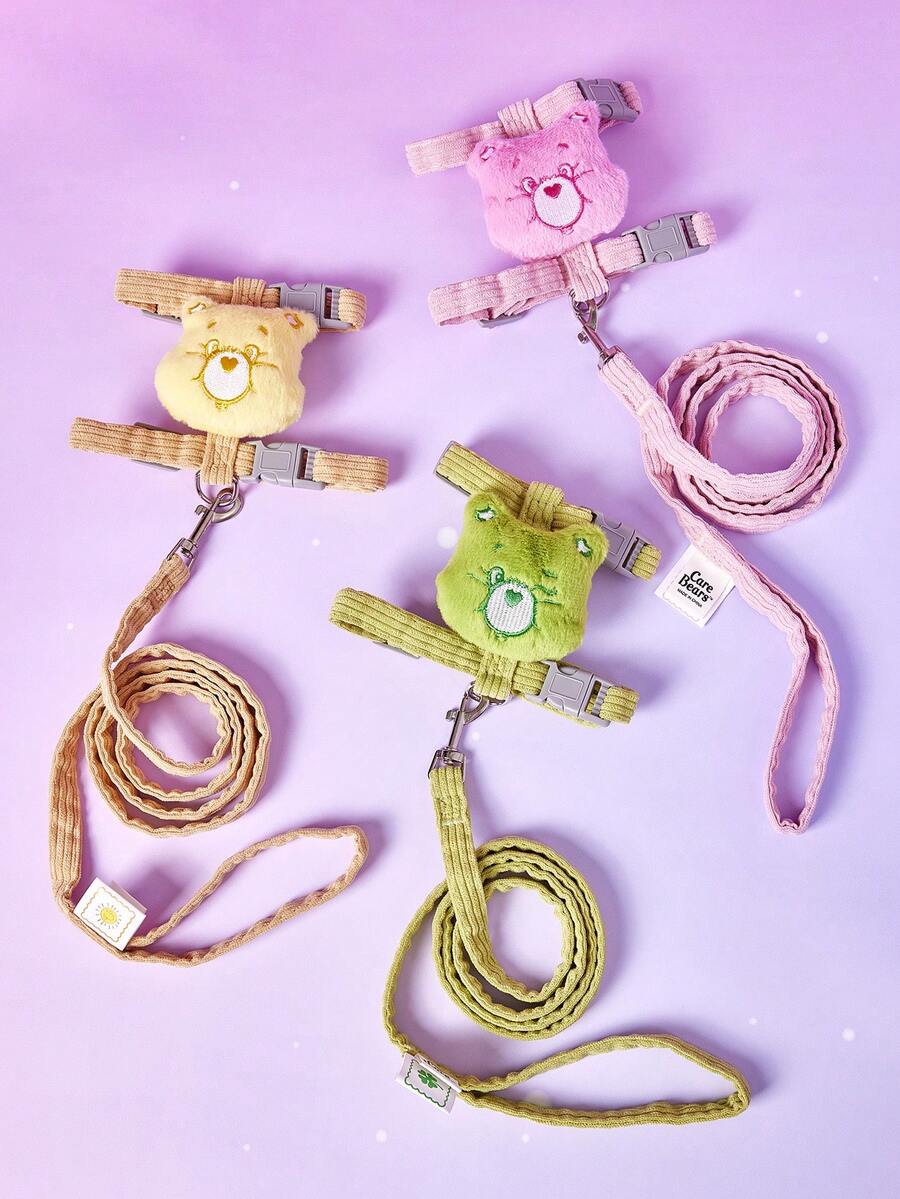 Care Bears X PETSIN 1 PC S/M/L Size Cute Bear Dog Leash Cat Harness Vest-Style Dog Chain Small Dog Teddy Corgi Dog Walking Rope Collar - Multicolor - View 1