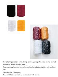 1Roll Lightweight Nylon Rope, Hollow Braided Yarn, Soft Matte Ice Silk Texture, Suitable For Diy Crochet And Knitting, Ideal For Making Hats, Bags And Handmade Crafts, Character Accessories - Multicolor - View 2