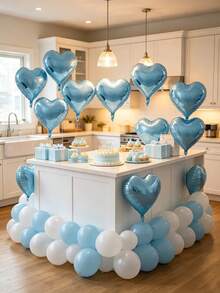 18-Inch Heart-Shaped Aluminum Foil Balloon Set, Suitable For Wedding Room Decorations, Engagement Parties, Romantic Atmosphere Decorations For Proposing, Birthday Parties, Anniversary Celebrations, And Photo Props For Gathering Scenes. - Section B - View 12