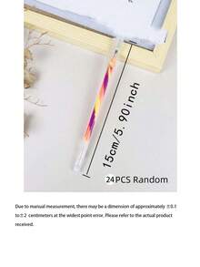 12pcs/18pcs/24pcs Colorful Spiral Neutral Pens, Random Color Styles, Dreamy Graffiti Rainbow Pens, Multi-Color In One Stroke, Student-Specific Colorful Greeting Card Pens - multicolor - View 10