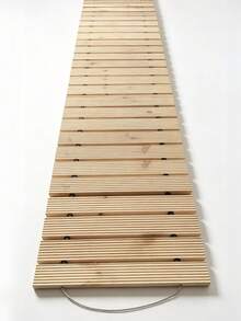 1pc Wooden Garden Path Mat, Roll-Out Anti-Slip Walkway Tiles For Outdoor Patio Lawn, Decorative Non-Slip Floor Board For Backyard Pathway, Weather-Resistant Wood Flooring - multicolor - View 15