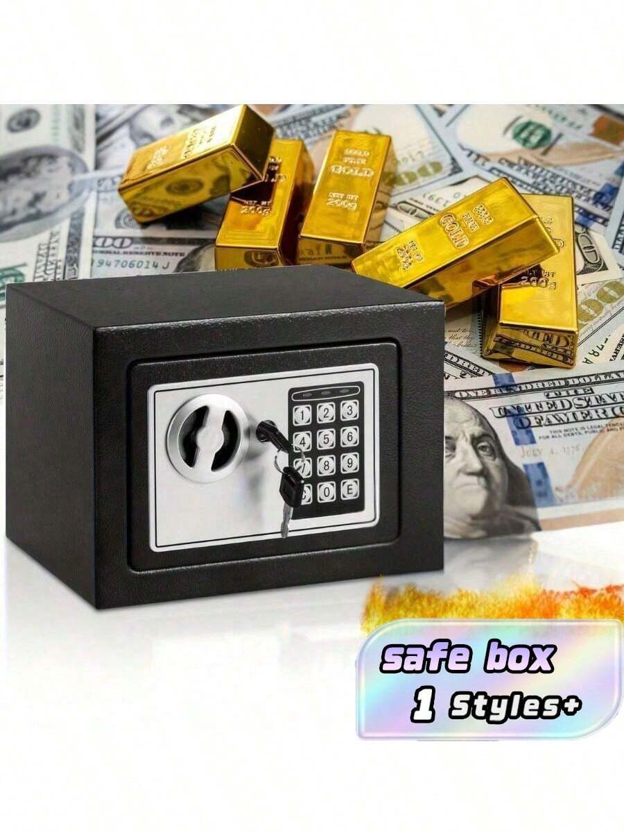 Hidden Safe Box With Key & Digital Lock, Wall‑Mountable & Cabinet‑Fixable Security Safe For Home & Office, Battery Not Included - Multicolor - View 1