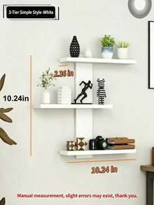 5-Tier White Wall-Mounted Display Rack Storage Rack Display Rack Effectively Saves Space 14.57inch Suitable For Dolls Statues Building Blocks And Collectibles Very Suitable For Living Rooms Bedrooms Kitchens Bathrooms Holiday Gifts Mother's Day Gift - Multicolor - View 15