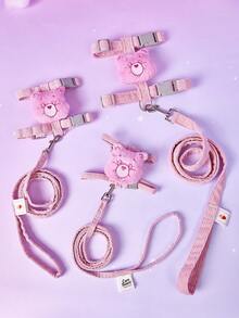 Care Bears X PETSIN 1 PC S/M/L Size Cute Bear Dog Leash Cat Harness Vest-Style Dog Chain Small Dog Teddy Corgi Dog Walking Rope Collar - Multicolor - View 2