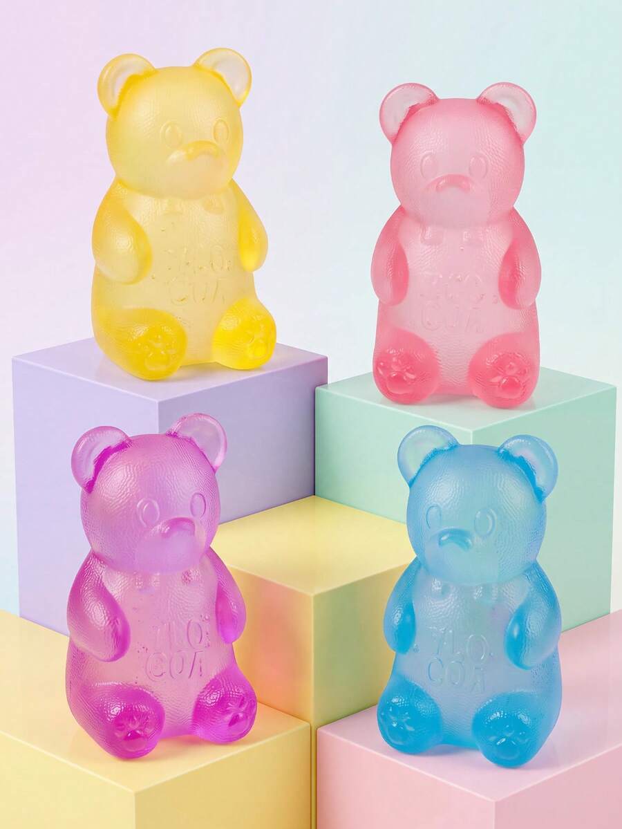 MINKOJA A Little Bear Maltose Pinching Ball Stress Relief Toy, Cute And Easy To Carry, Fidget Toy, Stress Toy, Squishy Slow Rising, A Great Gift For Birthday, Party, Holiday, And Weekdays. - Multicolor - View 1