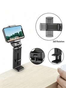 Teckwe 1PC Portable 360 Degree Rotatable Universal Handsfree Airplane Phone Holder Stand Car Desktop Travel Accessory Christmas Gift For Travelers Aviation Enthusiasts. - Multicolor - View 5