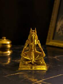 Gothic Meditating Anubis Figurine Collectible Figure Mysterious Tabletop Home Decor Ornament - 1PC - View 5